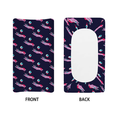 Zombie Eyeball Pattern Print Changing Pad Cover
