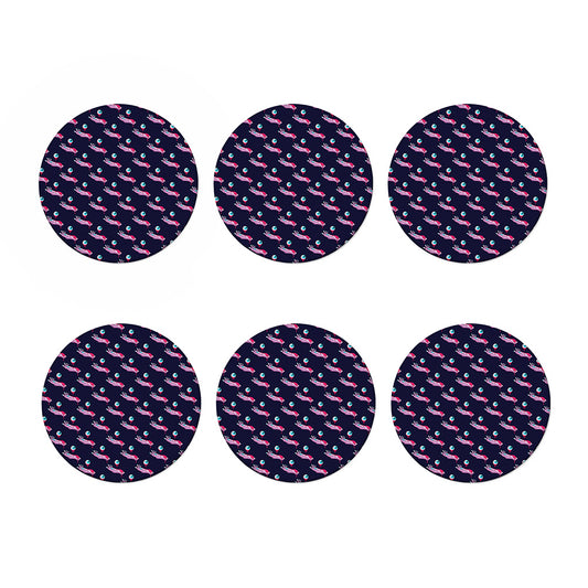 Zombie Eyeball Pattern Print Coaster Set