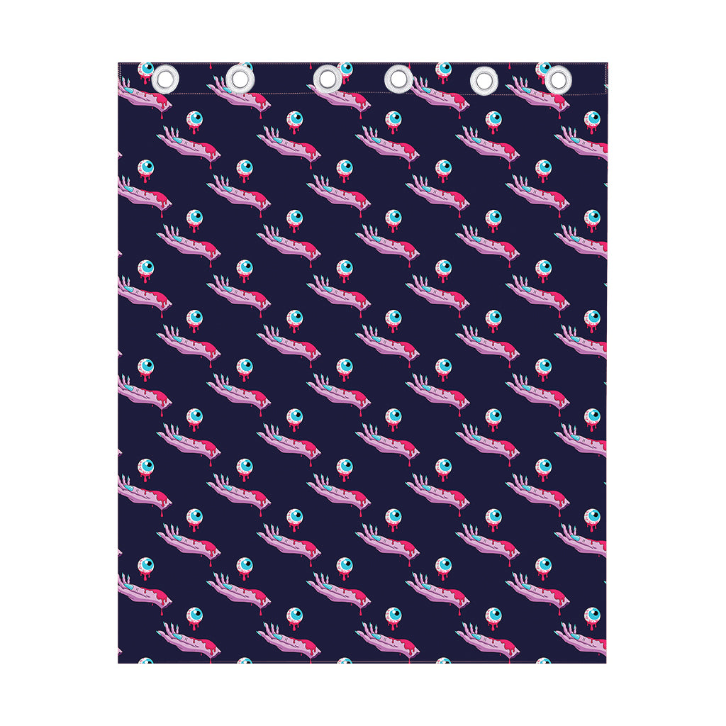 Zombie Eyeball Pattern Print Curtain