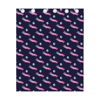 Zombie Eyeball Pattern Print Curtain