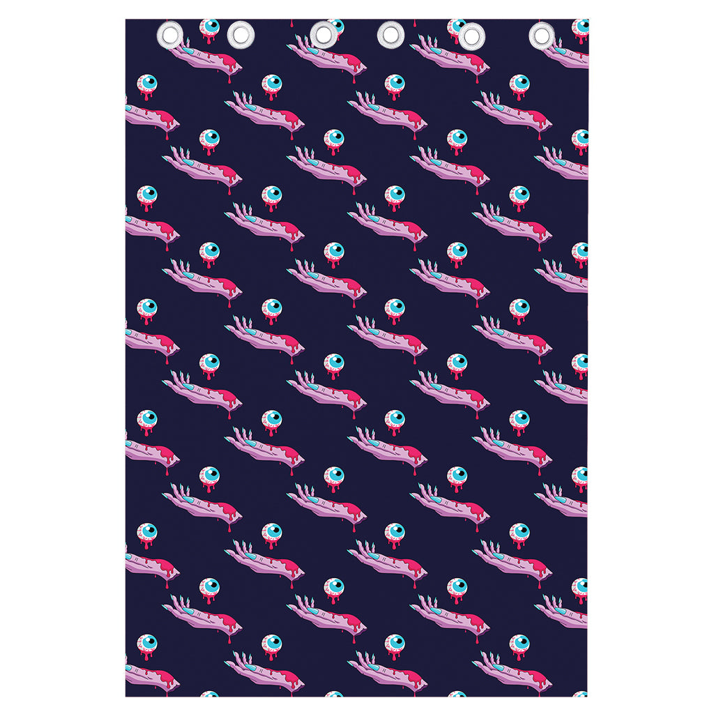 Zombie Eyeball Pattern Print Curtain