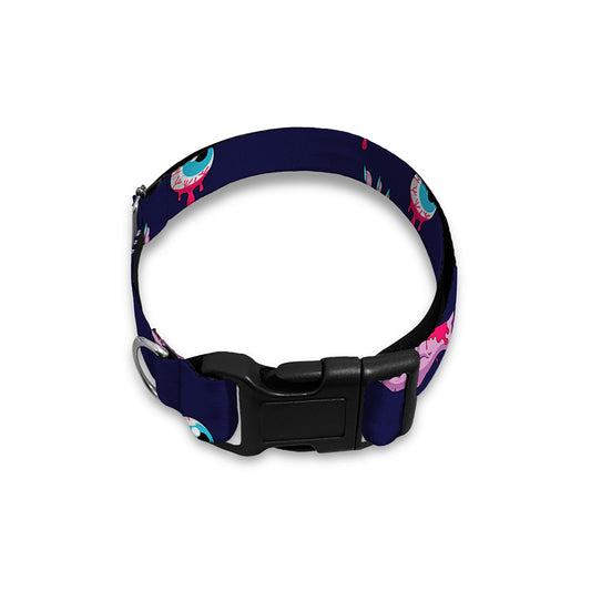 Zombie Eyeball Pattern Print Dog Collar