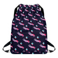 Zombie Eyeball Pattern Print Drawstring Backpack