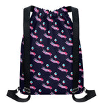 Zombie Eyeball Pattern Print Drawstring Backpack