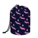 Zombie Eyeball Pattern Print Drawstring Makeup Bag