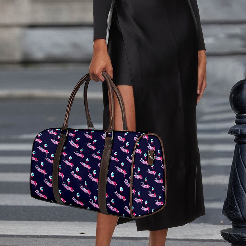 Zombie Eyeball Pattern Print Duffle Bag