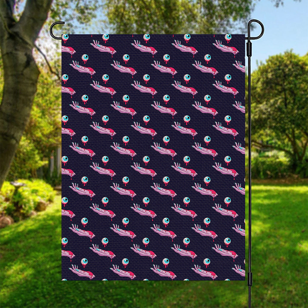 Zombie Eyeball Pattern Print Garden Flag