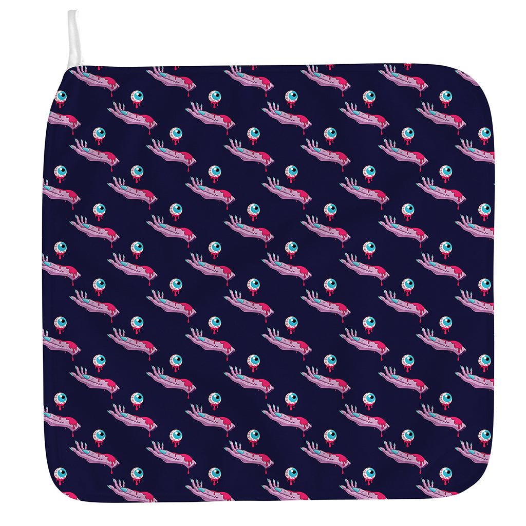 Zombie Eyeball Pattern Print Hand Towel