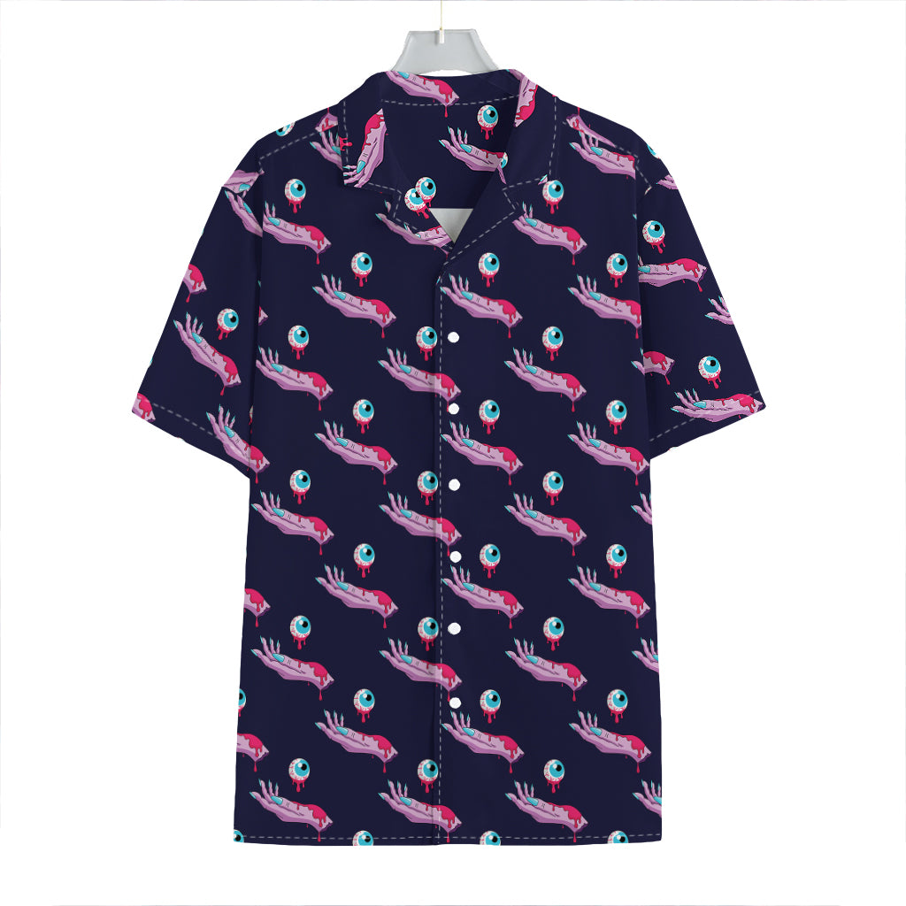 Zombie Eyeball Pattern Print Hawaiian Shirt