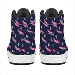 Zombie Eyeball Pattern Print High Top Leather Sneakers