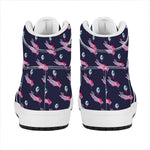Zombie Eyeball Pattern Print High Top Leather Sneakers