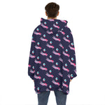 Zombie Eyeball Pattern Print Hoodie Blanket