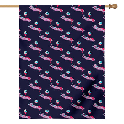 Zombie Eyeball Pattern Print House Flag
