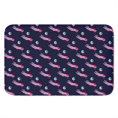Zombie Eyeball Pattern Print Indoor Door Mat
