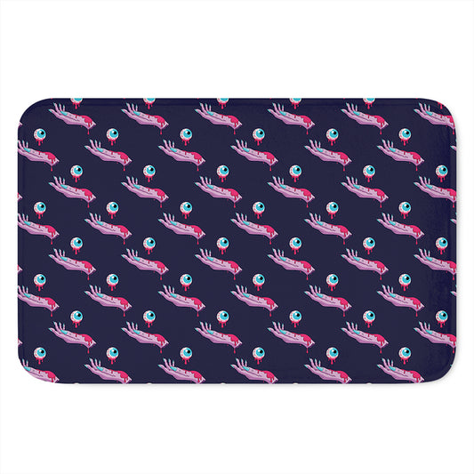 Zombie Eyeball Pattern Print Indoor Door Mat