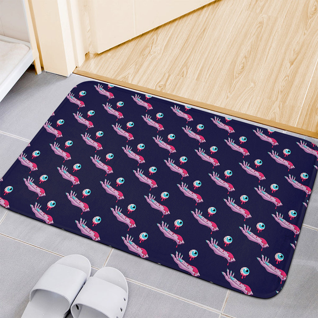 Zombie Eyeball Pattern Print Indoor Door Mat