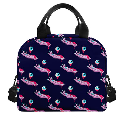 Zombie Eyeball Pattern Print Insulated Lunch Bag