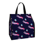 Zombie Eyeball Pattern Print Insulated Lunch Tote