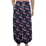 Zombie Eyeball Pattern Print Lantern Pants