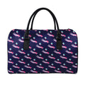 Zombie Eyeball Pattern Print Leather Duffel Bag