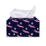 Zombie Eyeball Pattern Print Leather Tissue Box Cover