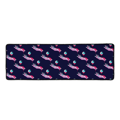 Zombie Eyeball Pattern Print Long Kitchen Mat
