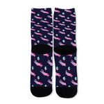 Zombie Eyeball Pattern Print Long Socks