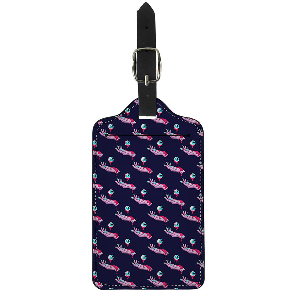 Zombie Eyeball Pattern Print Luggage Tag