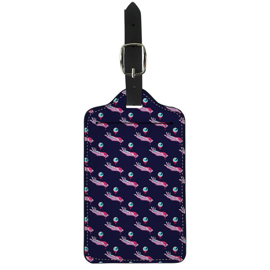 Zombie Eyeball Pattern Print Luggage Tag