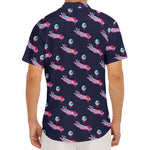 Zombie Eyeball Pattern Print Men's Deep V-Neck Shirt