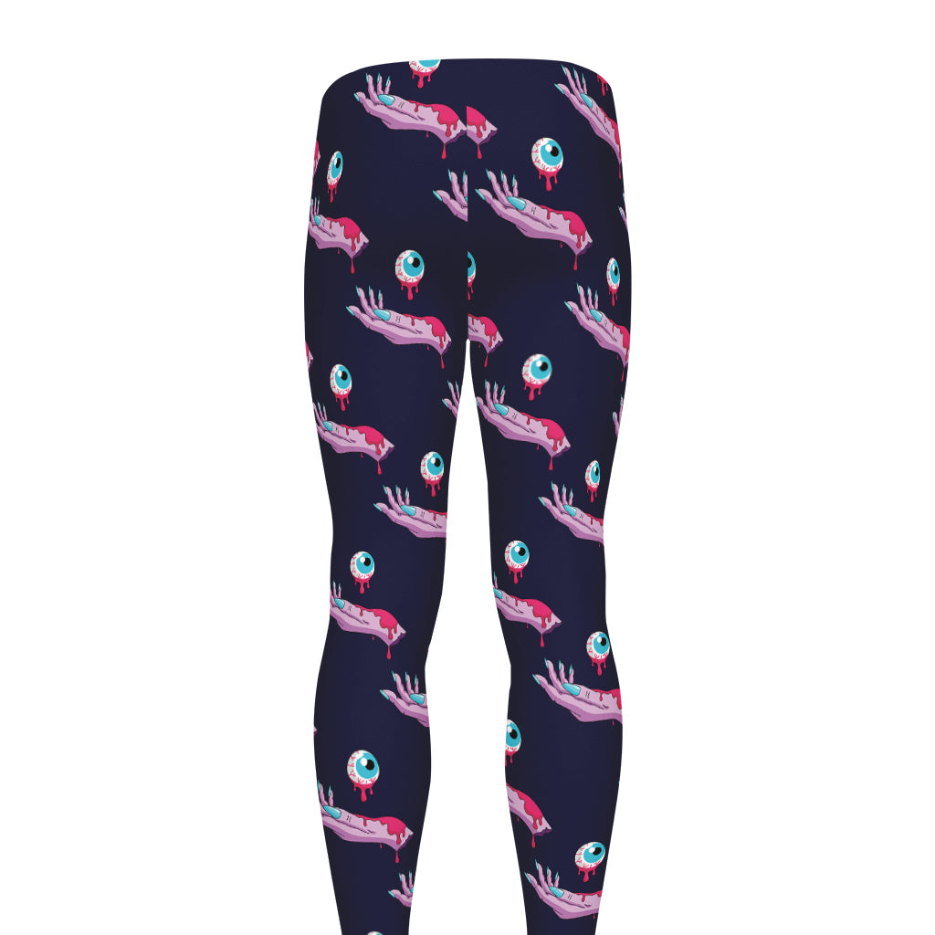 Zombie Eyeball Pattern Print Men's leggings