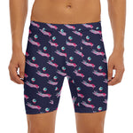 Zombie Eyeball Pattern Print Men's Long Boxer Briefs