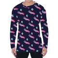 Zombie Eyeball Pattern Print Men's Long Sleeve T-Shirt