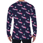 Zombie Eyeball Pattern Print Men's Long Sleeve T-Shirt