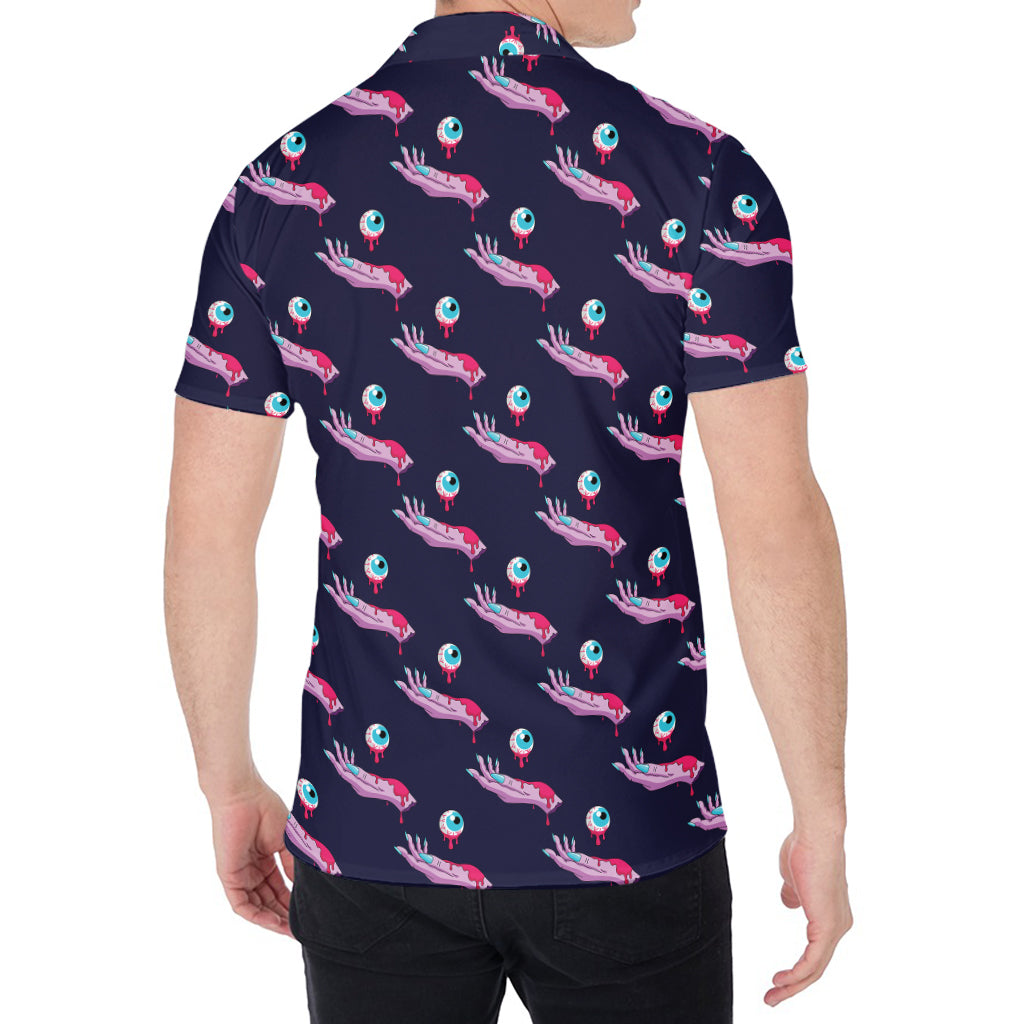 Zombie Eyeball Pattern Print Men's Shirt