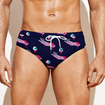 Zombie Eyeball Pattern Print Men's Swim Briefs