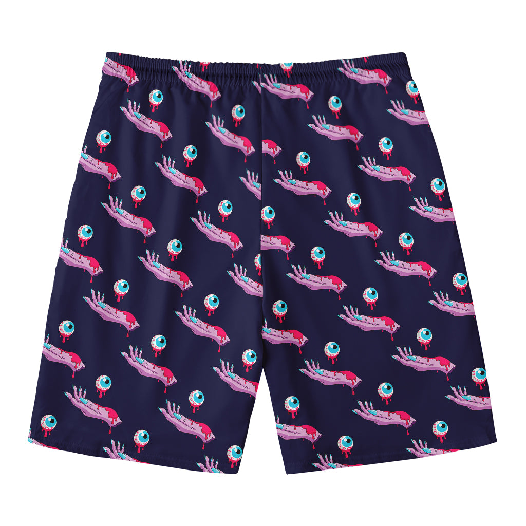 Zombie Eyeball Pattern Print Men's Swim Trunks