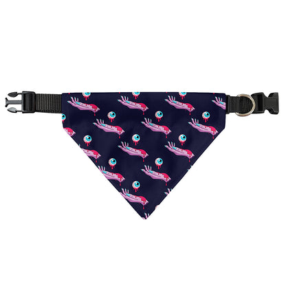 Zombie Eyeball Pattern Print Over The Collar Dog Bandana