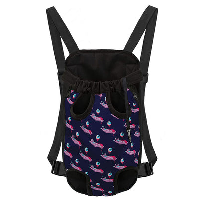 Zombie Eyeball Pattern Print Pet Carrier Backpack