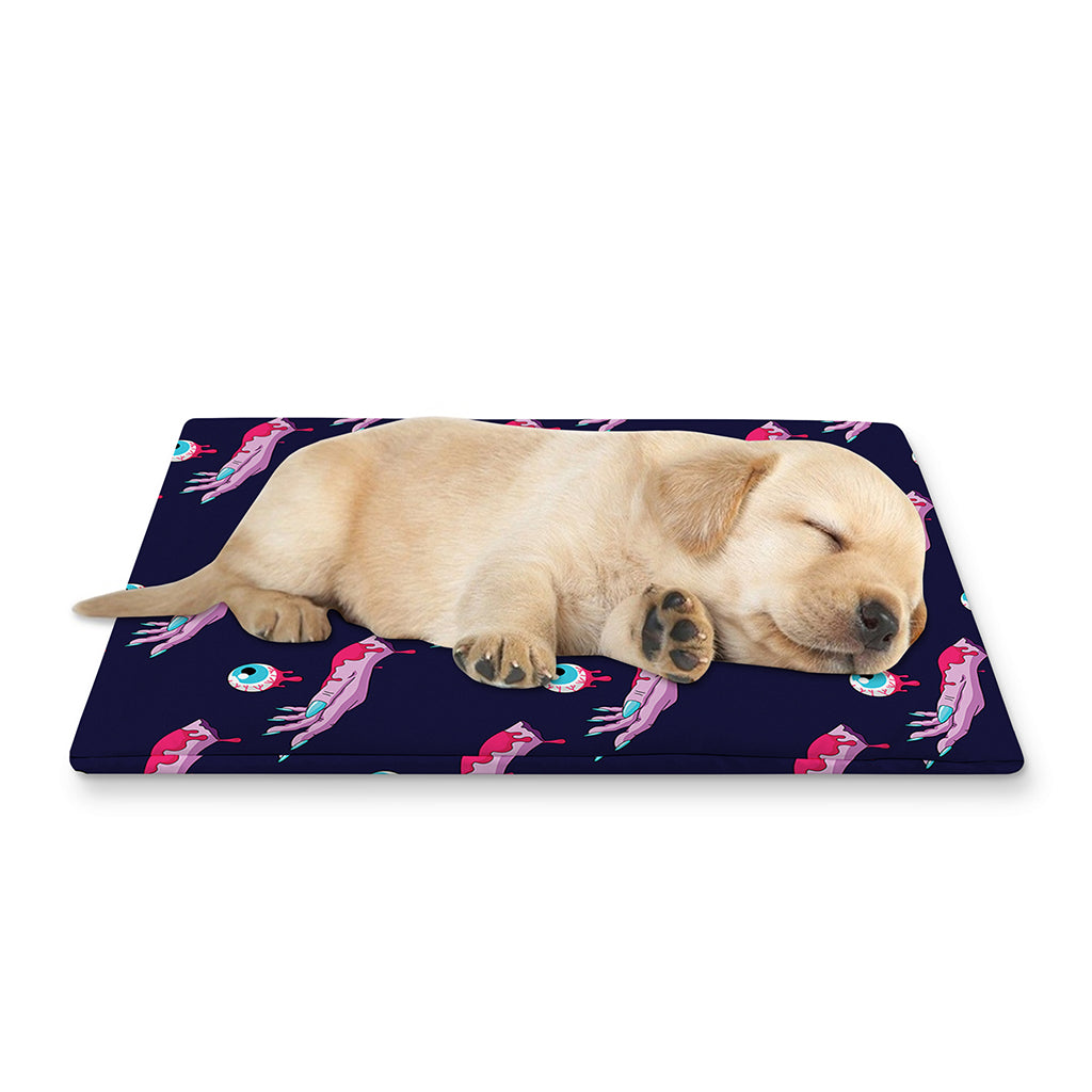 Zombie Eyeball Pattern Print Pet Cooling Mat Cover