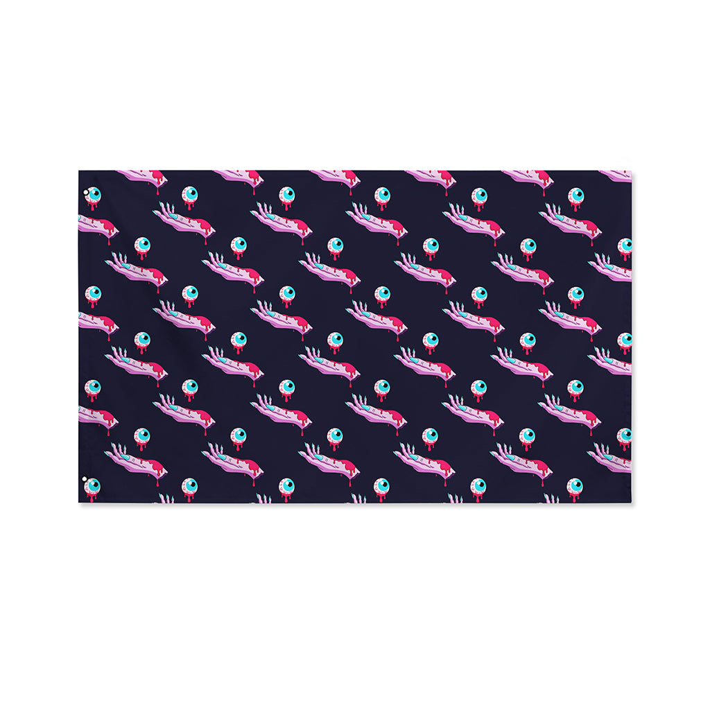 Zombie Eyeball Pattern Print Polyester Flag