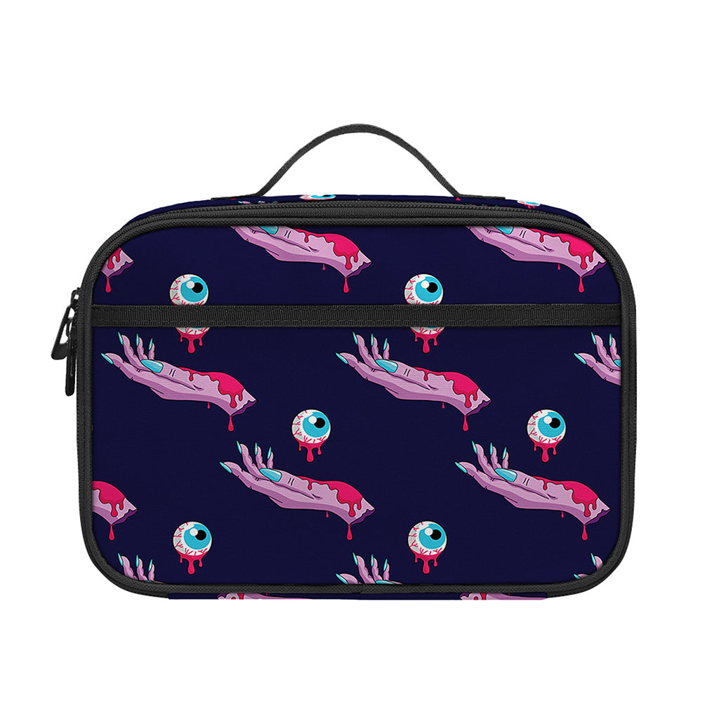 Zombie Eyeball Pattern Print Portable Lunch Bag