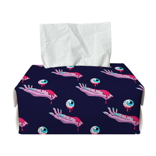 Zombie Eyeball Pattern Print Rectangle Tissue Box Cover