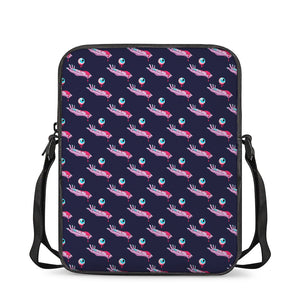 Zombie Eyeball Pattern Print Rectangular Crossbody Bag