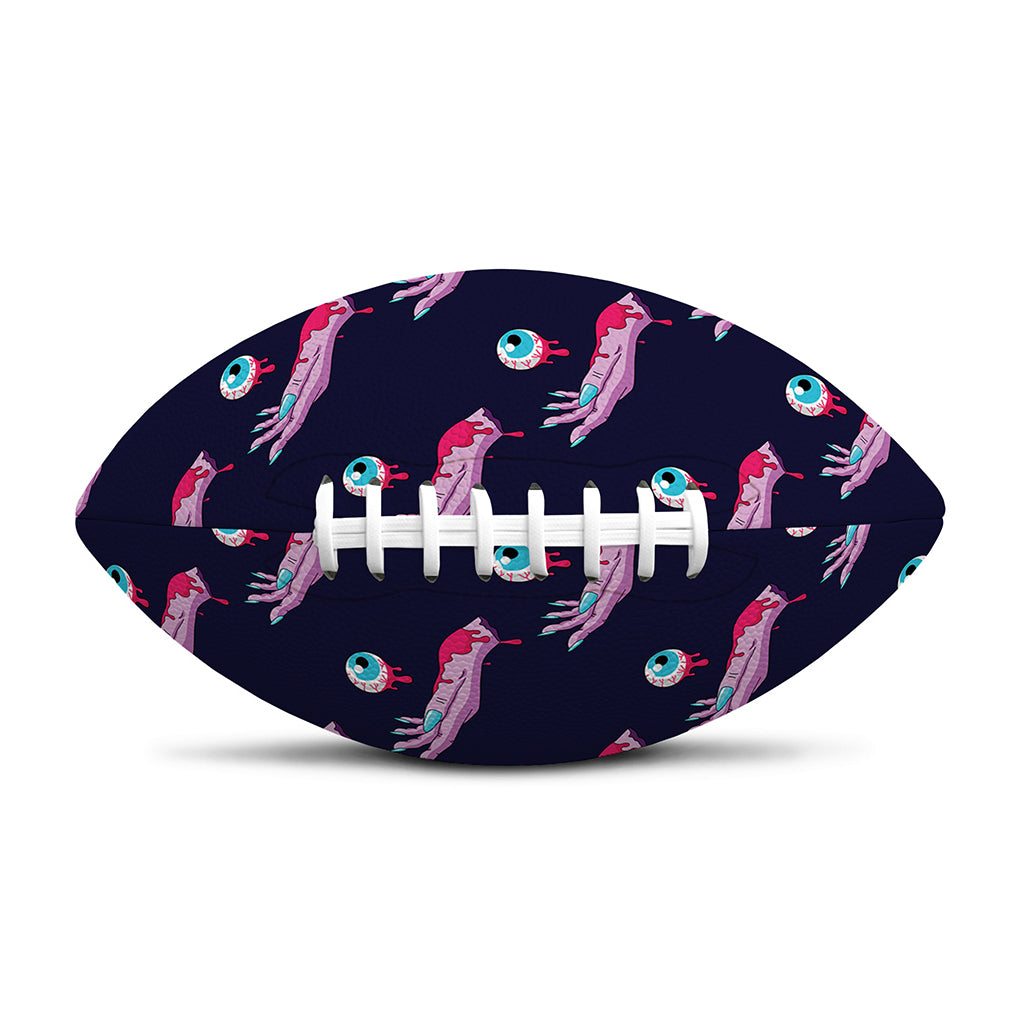 Zombie Eyeball Pattern Print Rugby Ball