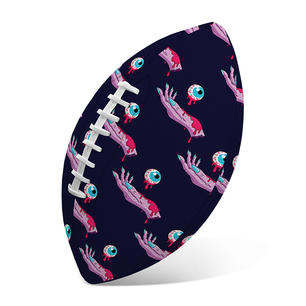 Zombie Eyeball Pattern Print Rugby Ball