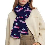 Zombie Eyeball Pattern Print Scarf