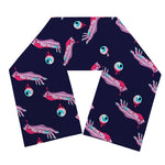 Zombie Eyeball Pattern Print Scarf