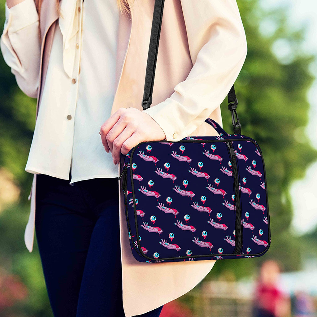 Zombie Eyeball Pattern Print Shoulder Strap Bible Bag