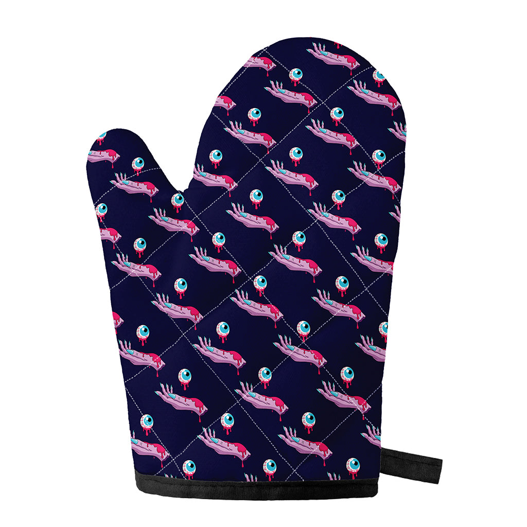 Zombie Eyeball Pattern Print Single Oven Mitt